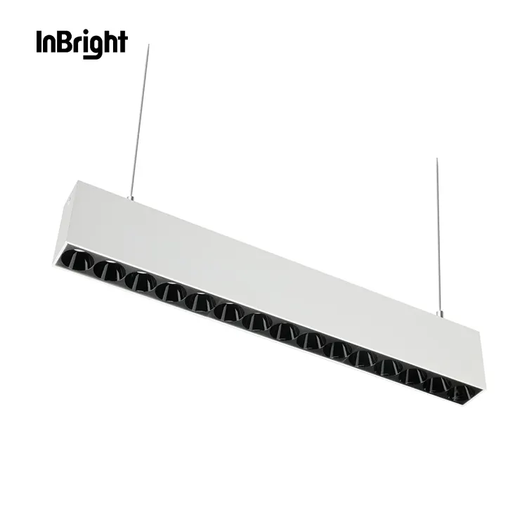Surface-Mounted Aluminum Linear LED Light Fixture Black 4-30W