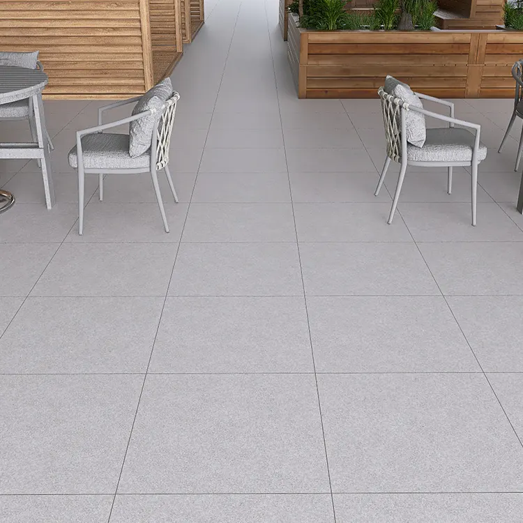 Stone-Look Gray Glazed Porcelain Floor Tile 600x600x20mm