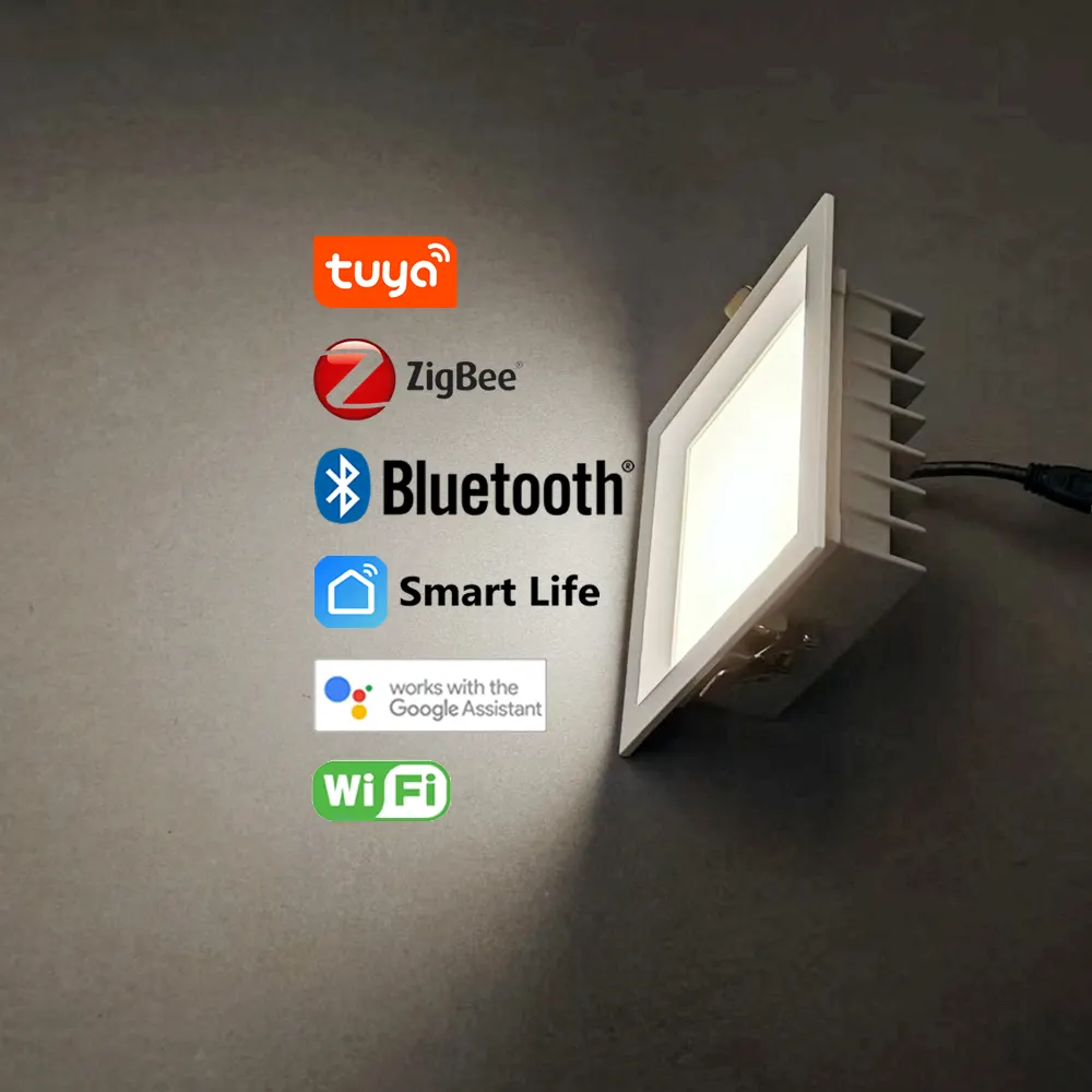 Zigbee Recessed Square LED Panel Light 9-45W 6in
