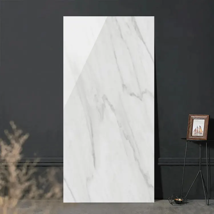 Marble-Look Polished Porcelain Wall And Floor Tile 600x1200x10mm