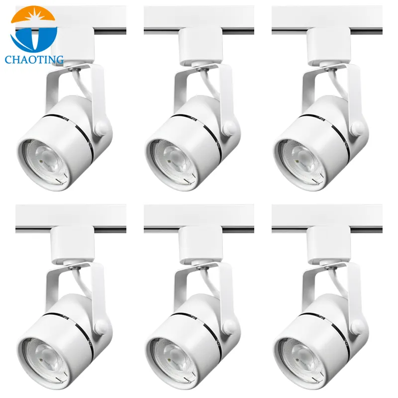 Adjustable Aluminum Track Spotlight Housing Black/White GU10/MR16