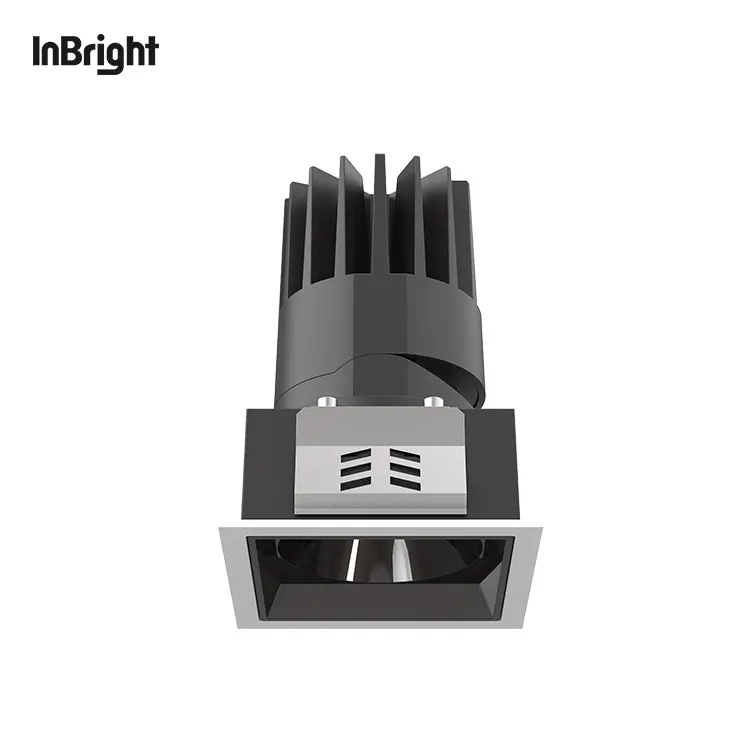 Anti-Glare Adjustable Recessed Square COB LED Downlight 8-25W IP65
