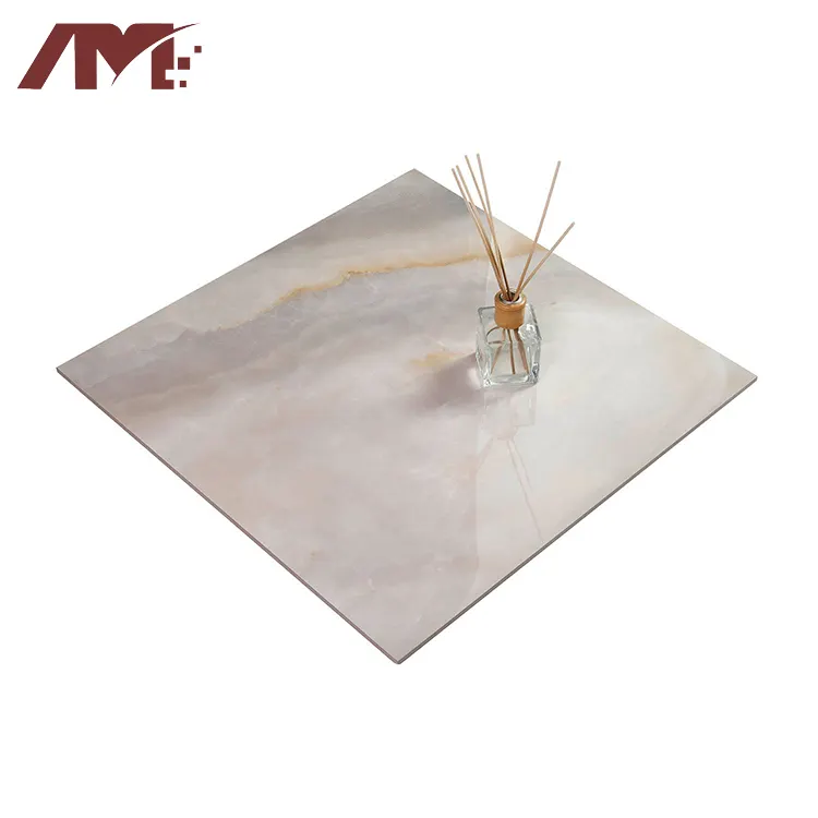 Marble-Look Polished Porcelain Floor Tile 600x600mm