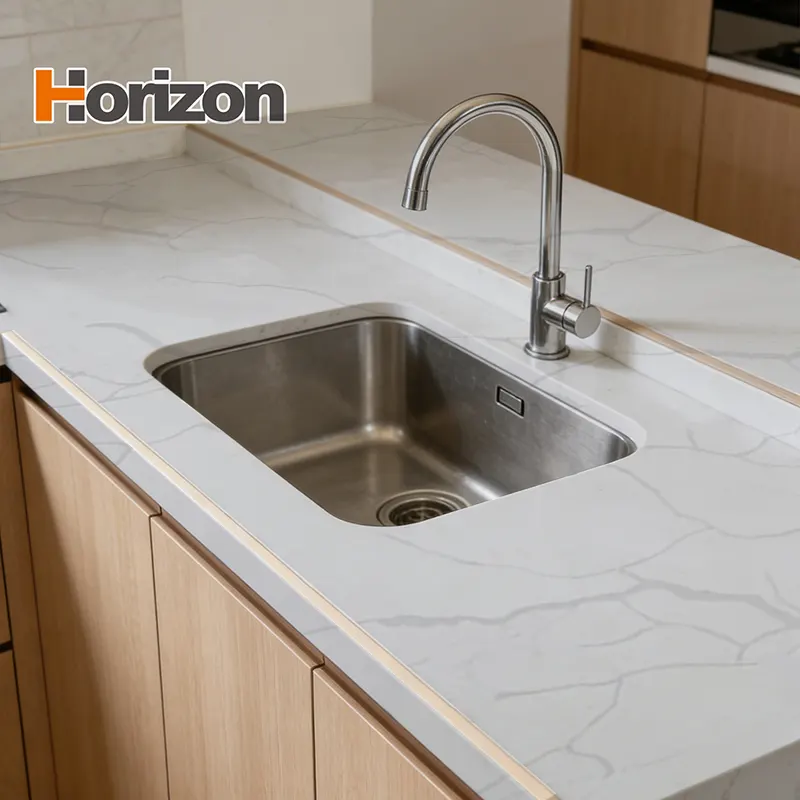 Calacatta White Engineered Quartz Slab 3200x1600mm