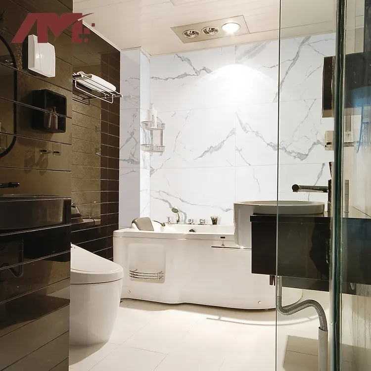 Marble-Look Glossy Porcelain Wall And Floor Tile 800x1400mm