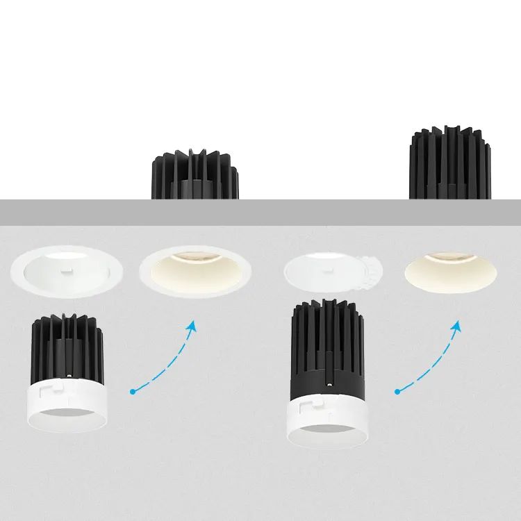 Dimmable Recessed Aluminum LED Downlight 10-25W IP65