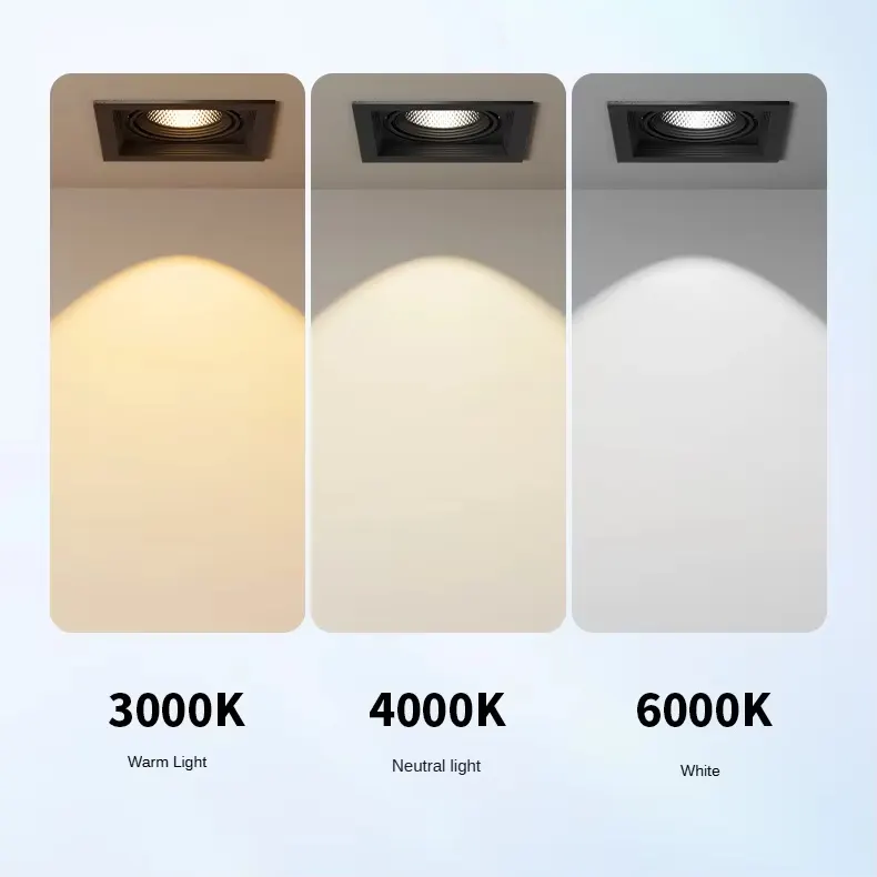 Recessed Square Aluminum LED Downlight 7-36W
