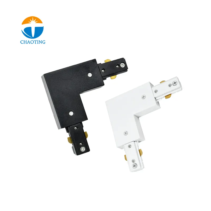 Aluminum 3-Wire Lighting Track Rail and Connector