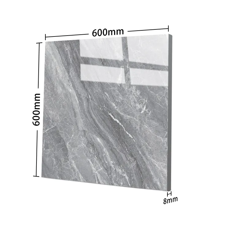 Non-Slip Stone-Look Polished Porcelain Wall And Floor Tile 600x600mm