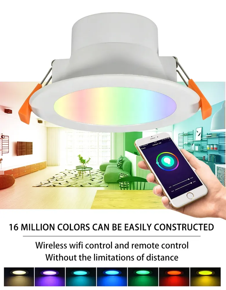 WiFi Dimmable Recessed COB LED Downlight 10/12W