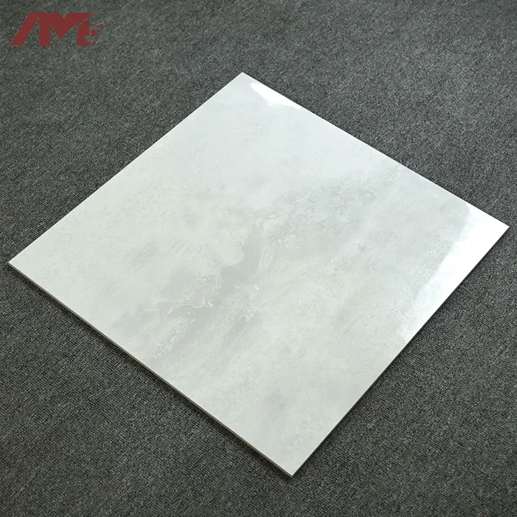 Marble-Look White Polished Porcelain Floor Tile 600x600mm