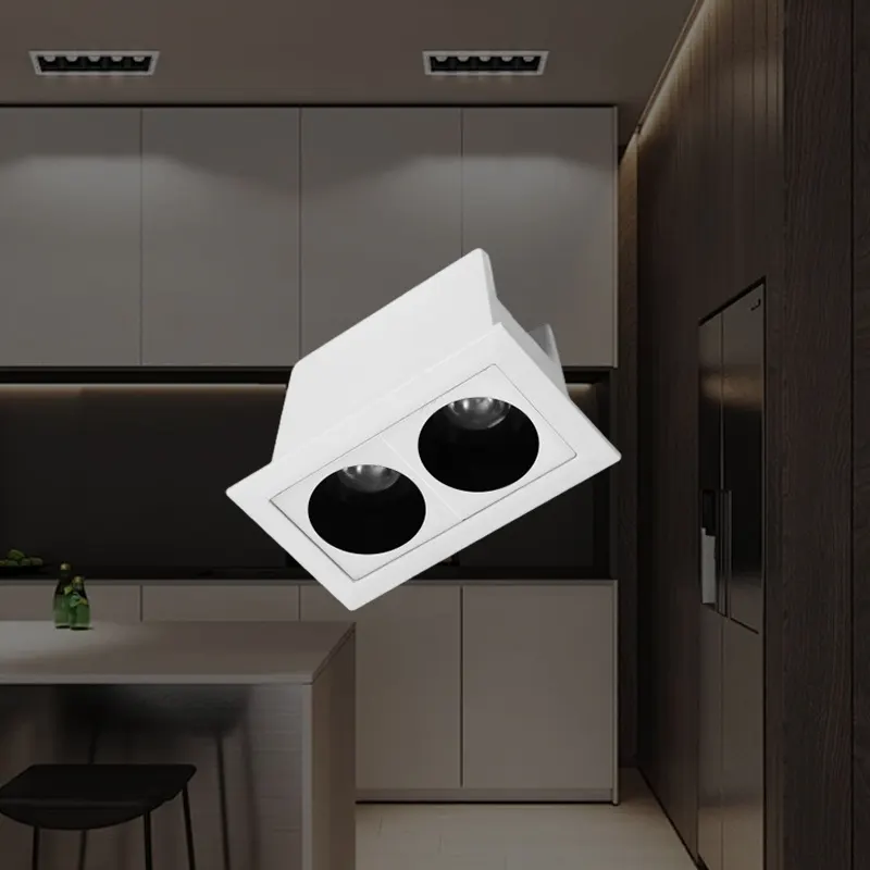 Anti-Glare Recessed Aluminum LED Grille Spotlight