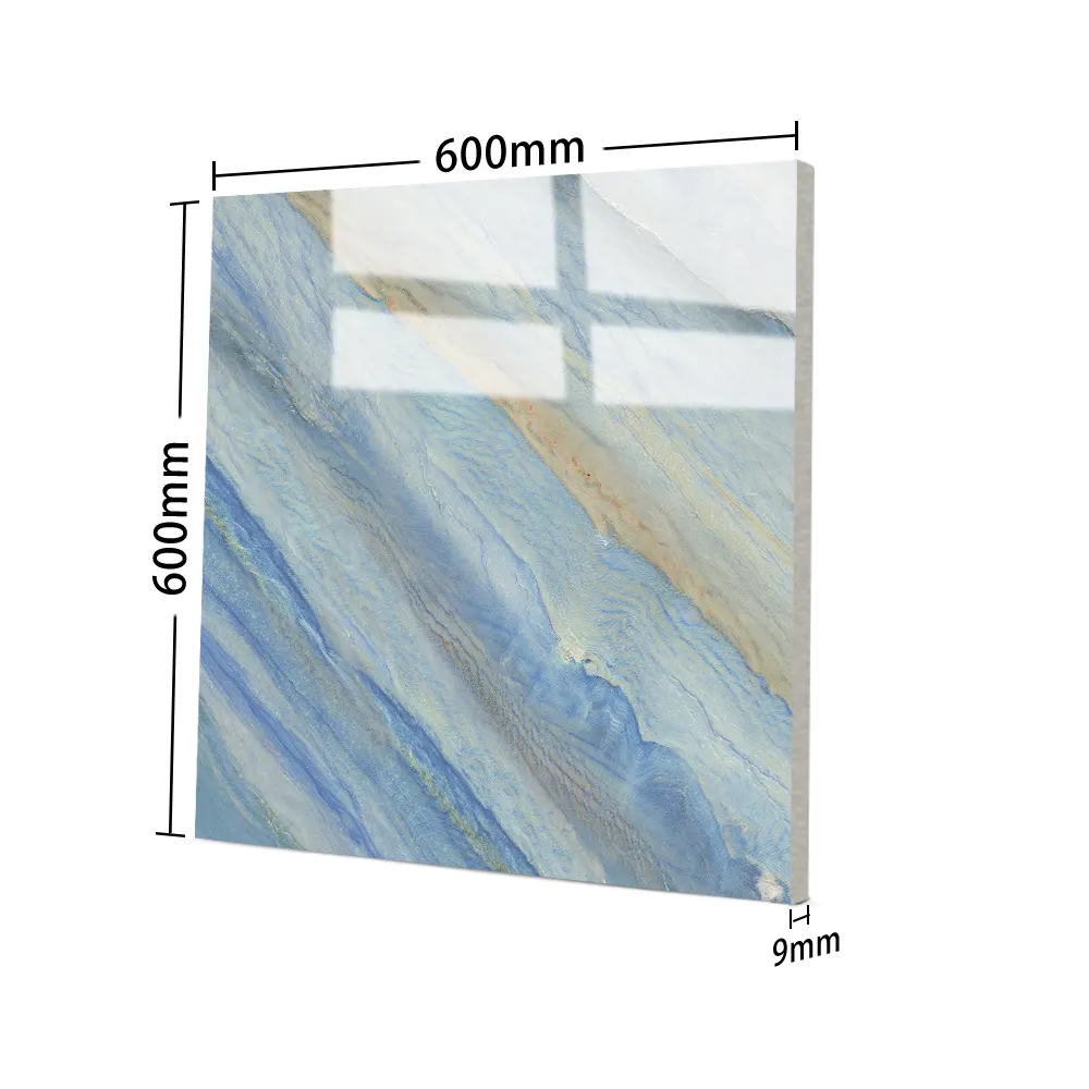 Marble-Look Polished Porcelain Wall And Floor Tile 600x600mm