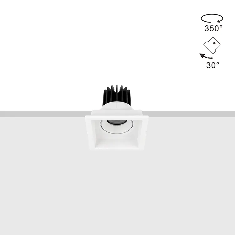 Adjustable Recessed Aluminum COB LED Downlight 8-40W