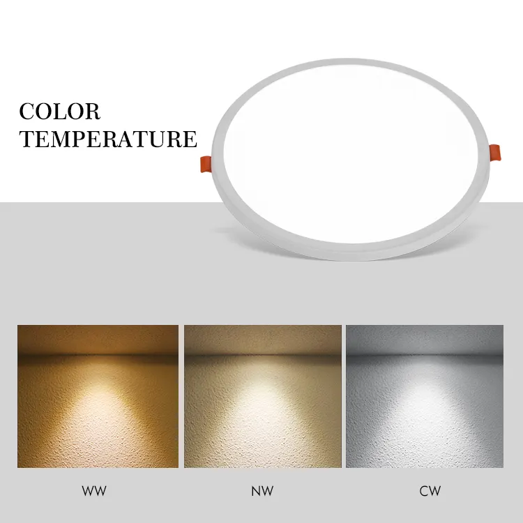Recessed/Surface-Mounted Round Aluminum LED Panel Light 6W