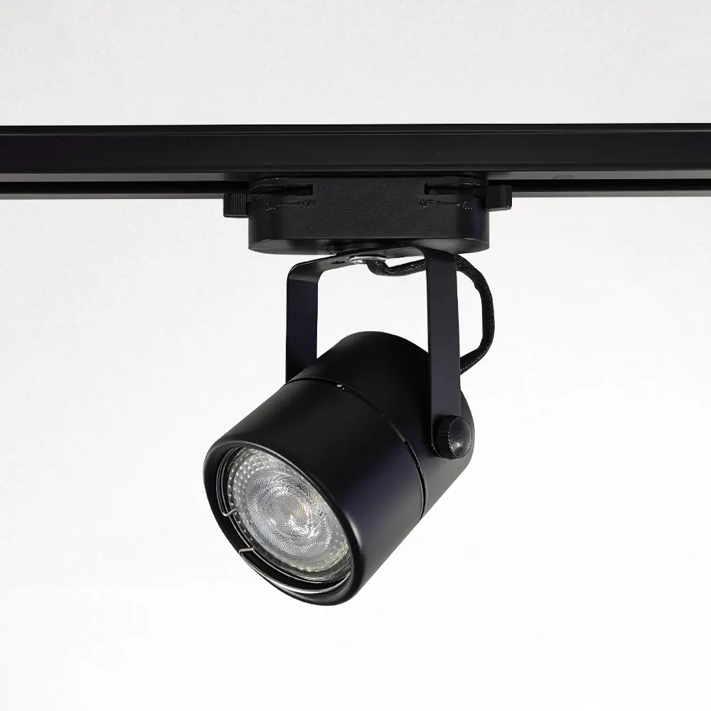 Adjustable Aluminum Track Spotlight Housing Black/White MR16/GU10
