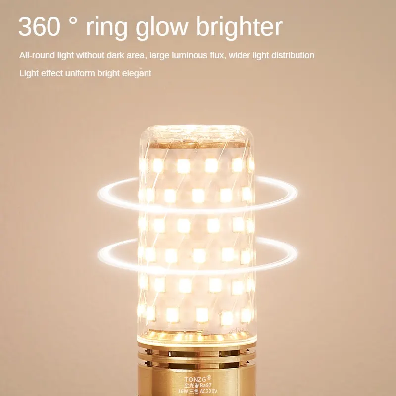 Aluminum LED Light Bulb 12/16W E27/E14 Base 3CCT Selectable
