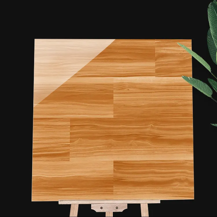 Wood-Look Glazed Porcelain Floor Tile 600x600mm