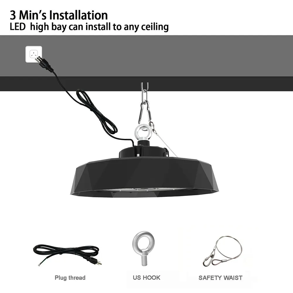Aluminum UFO LED High Bay Light 100/150W 100-277V IP65
