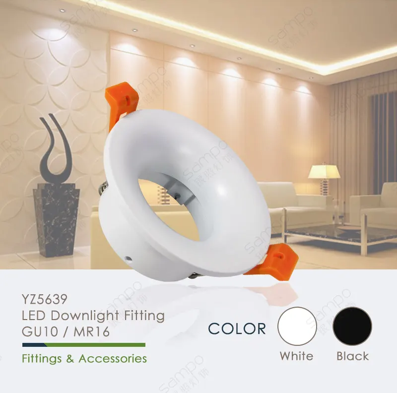 Adjustable Recessed Aluminum Downlight Housing GU10