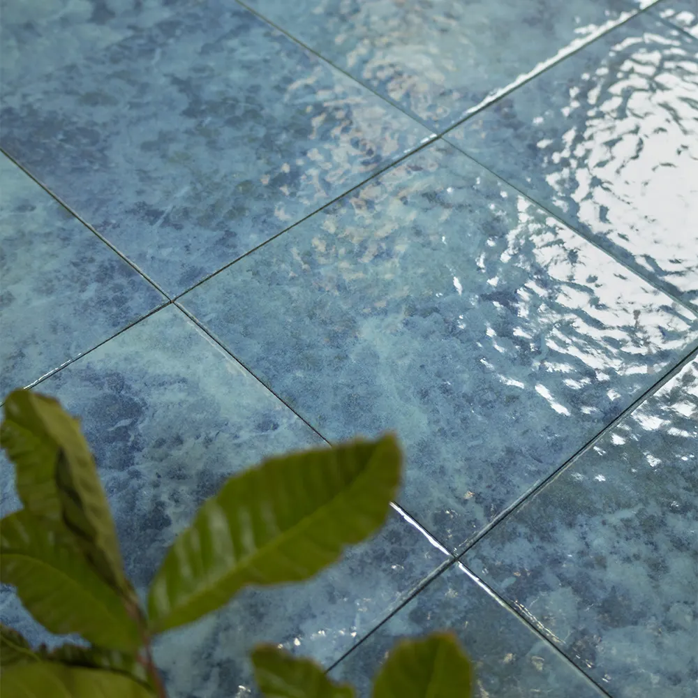 Non-Slip Stone-Look Matte Porcelain Swimming Pool Tile 150x150mm