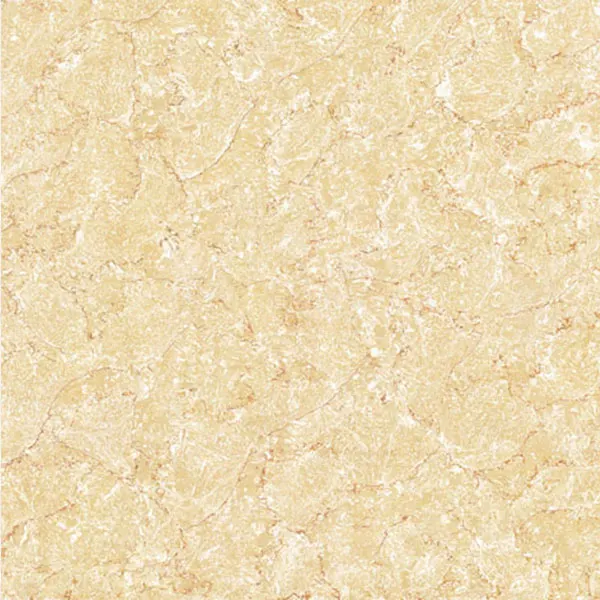Stone-Look Beige Polished Porcelain Floor Tile 600x600mm
