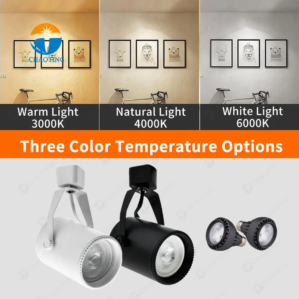 Adjustable Surface-Mounted Aluminum COB LED Track Spotlight 15W