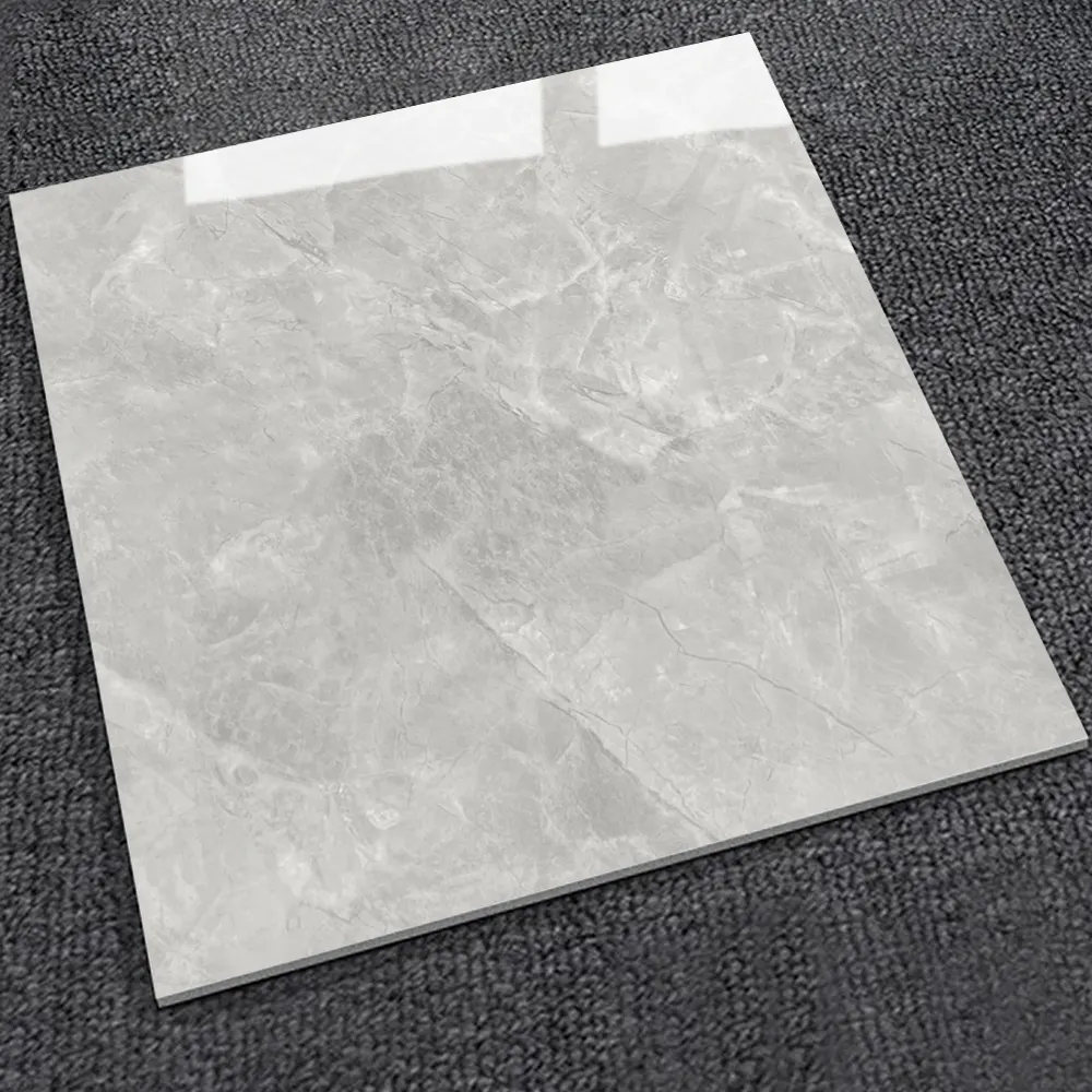 Stone-Look Dark Gray Polished Porcelain Outdoor Tile 600x600mm