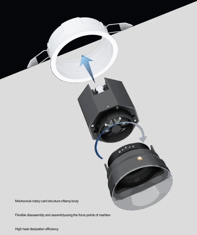 Trimless Dimmable DALI Recessed LED Downlight 7-30W 4in 2700K/3000K/4000K