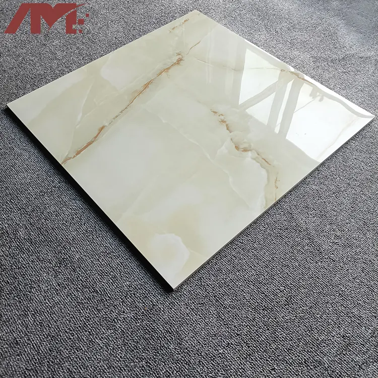 Stone-Look Polished Porcelain Floor Tile 600x600mm