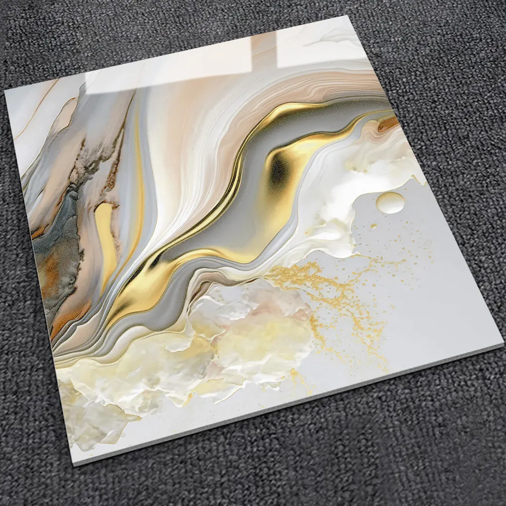 Marble-Look Polished Porcelain Floor Tile 600x600mm/60x60cm