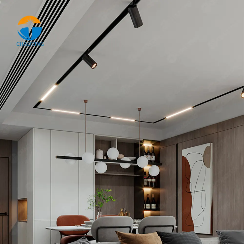 Slim Dimmable Aluminum Magnetic LED Track Spotlight 6-40W 48V product sample