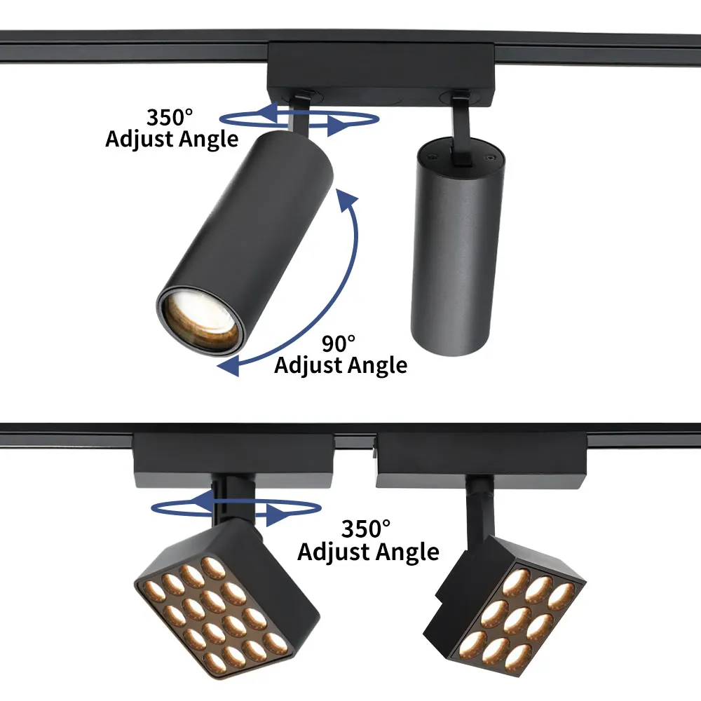 Adjustable Slim Aluminum LED Track Spotlight 48V