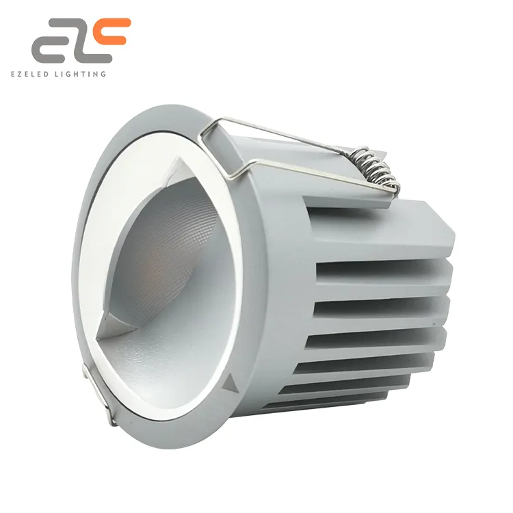 Recessed Aluminum COB LED Downlight Gray 12W IP20