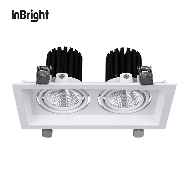Adjustable Dimmable Recessed LED Grille Spotlight 7-30W