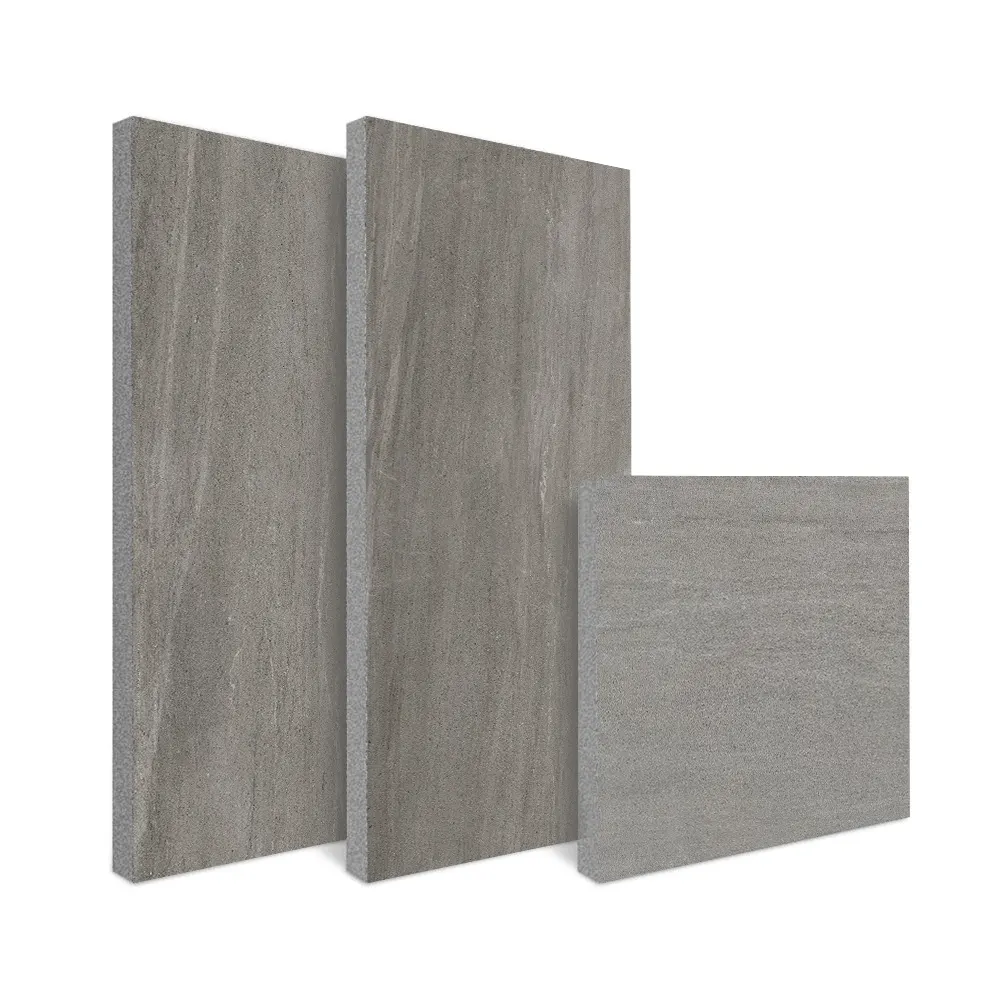 Non-Slip Stone-Look Gray Porcelain Outdoor Tile 600x1200mm