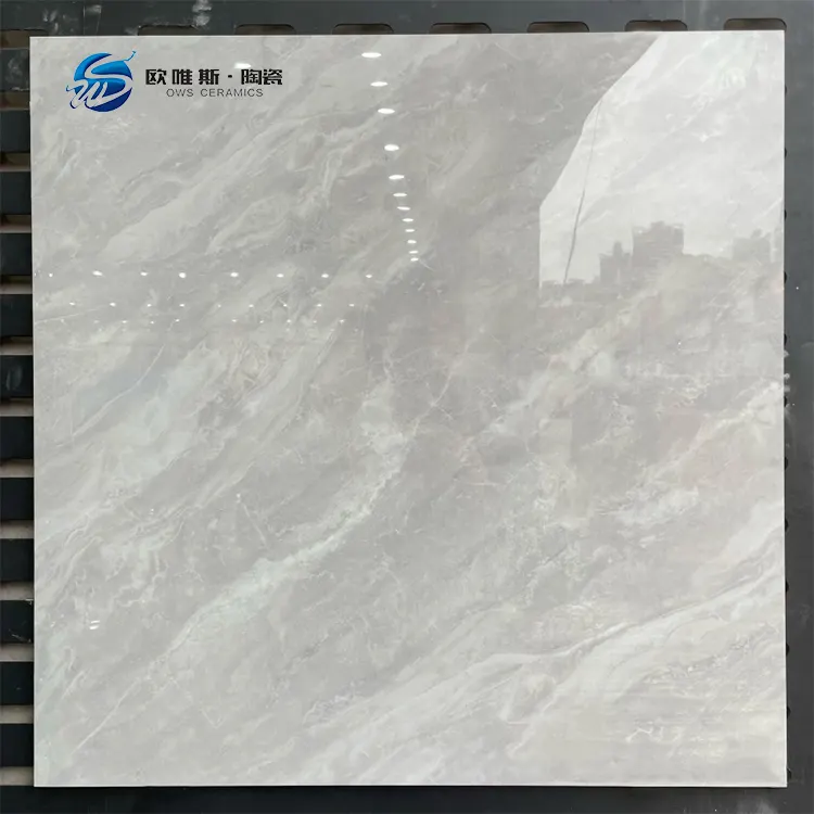 Stone-Look Polished Porcelain Floor Tile 600x600mm
