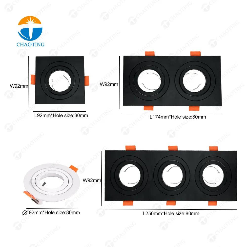 Surface-Mounted Aluminum Downlight Housing MR16/GU10