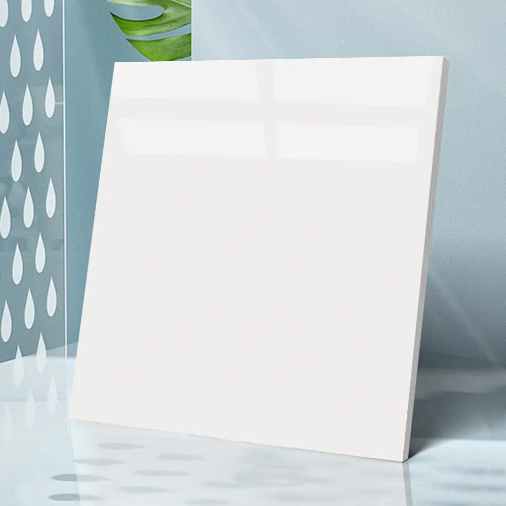 Stone-Look White Polished Porcelain Floor Tile 600x600mm