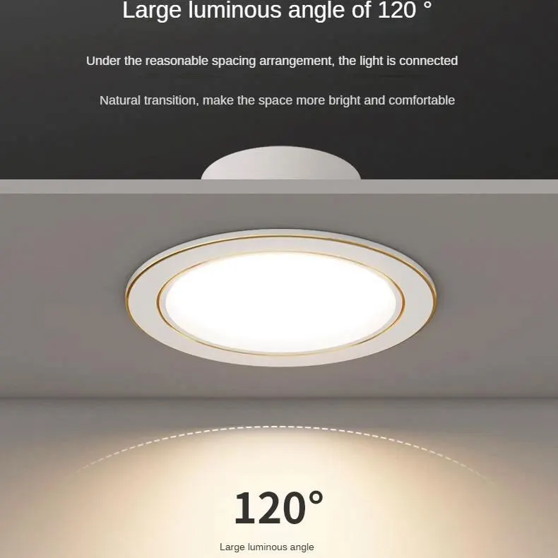 Anti-Glare Recessed Aluminum COB LED Downlight 6W