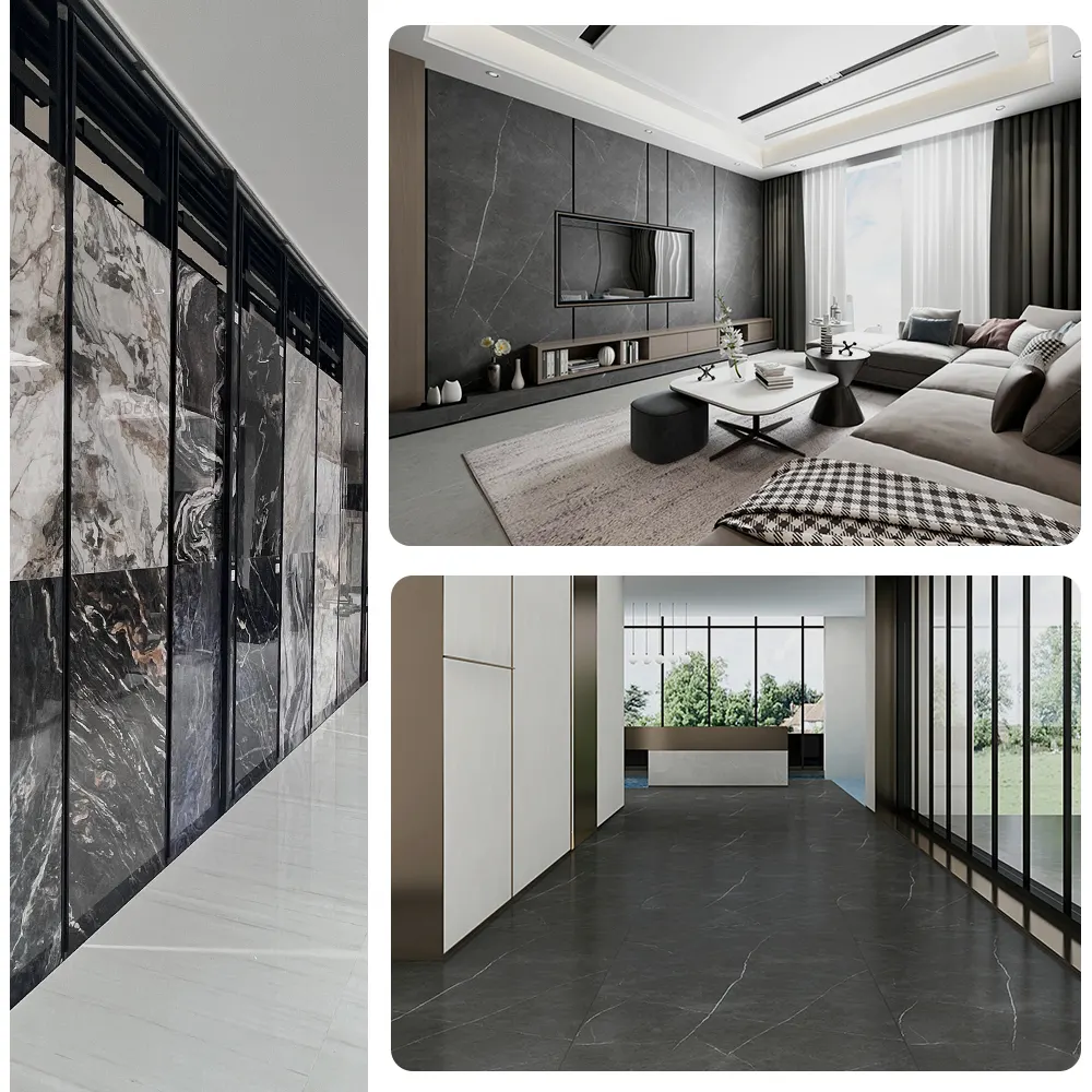 Marble-Look Matte Sintered Stone Slab 1600x3200mm