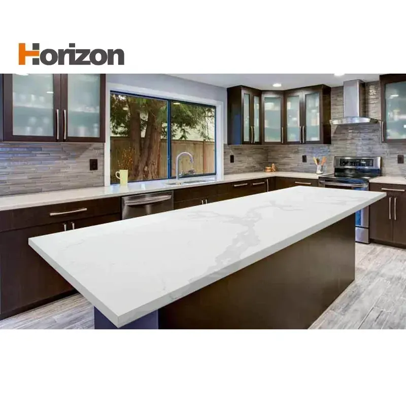 Calacatta Polished Engineered Quartz Slab 3200x1600mm