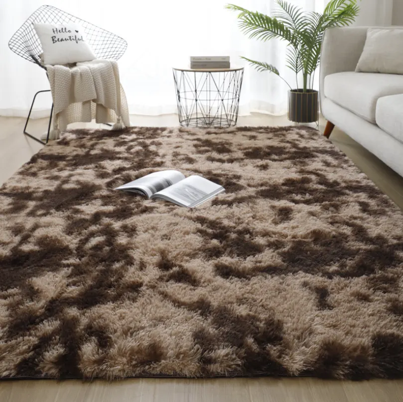 Polyester Area Rug 30-50mm Thick With Latex Backing