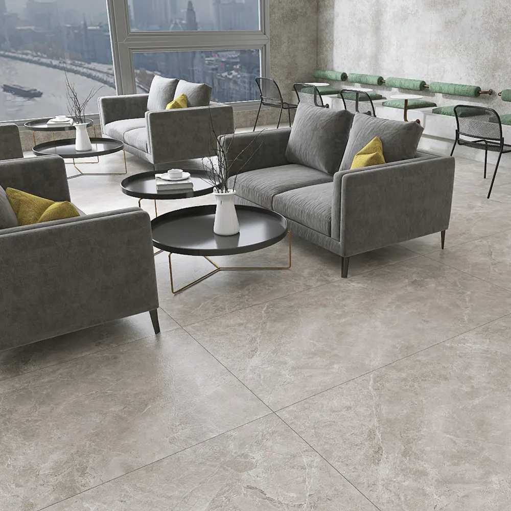 Marble-Look Polished Porcelain Wall And Floor Tile 750x1500mm