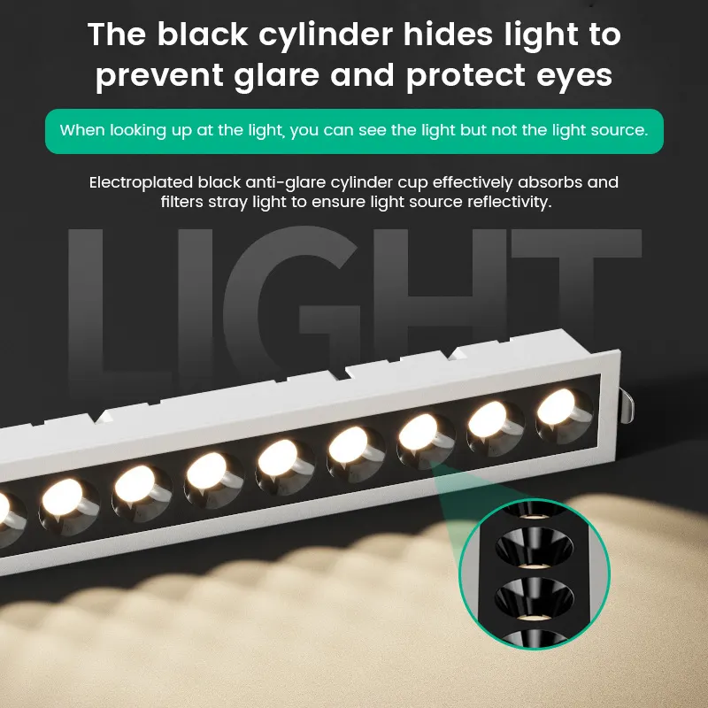 Surface-Mounted Aluminum LED Downlight Black/White 10-30W