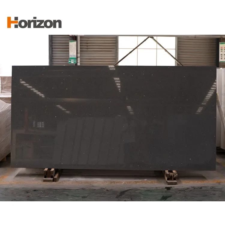 Calacatta Black Polished Engineered Quartz Slab 3200x1600mm