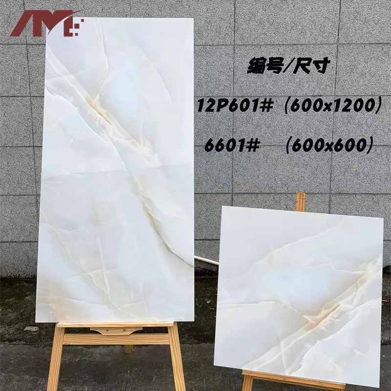 Marble-Look Polished Porcelain Wall And Floor Tile 600x1200mm product sample