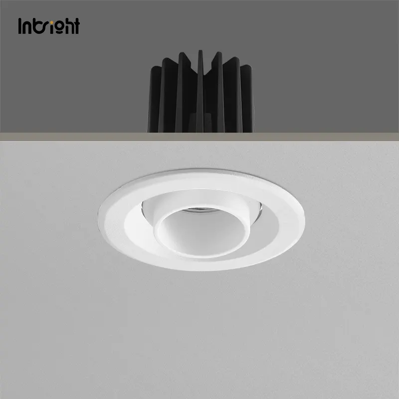 Recessed Round Aluminum COB LED Downlight 8-25W