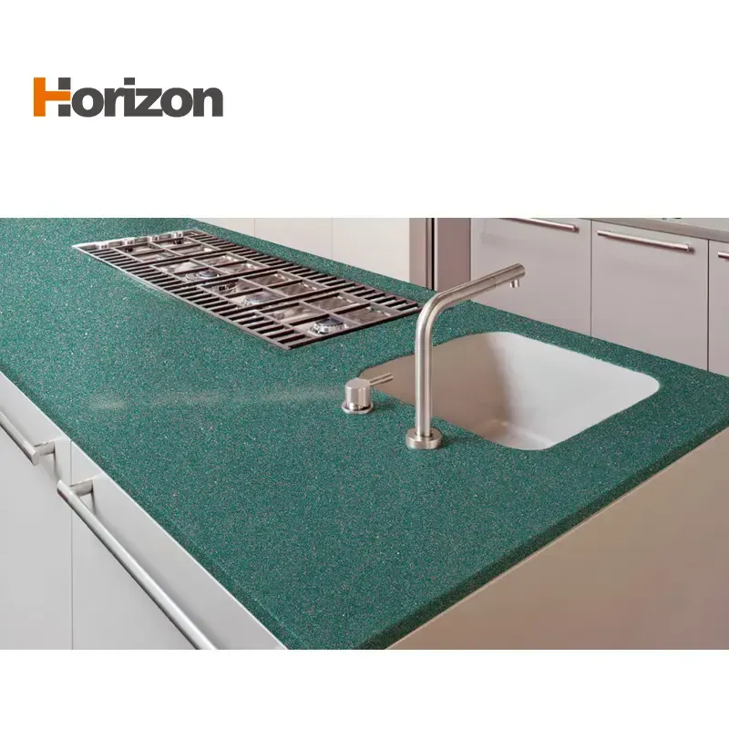 Green Engineered Quartz Slab 3200x1600mm