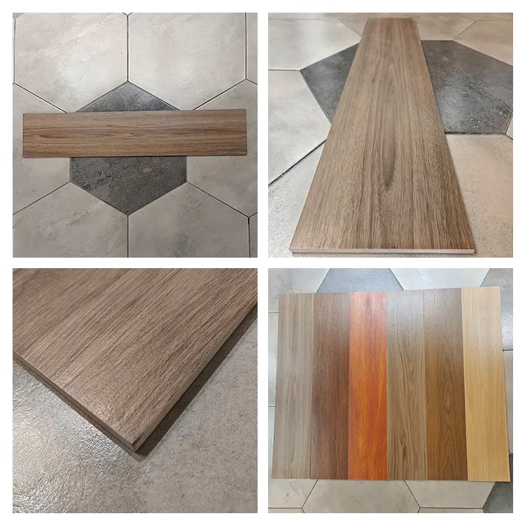 Non-Slip Wood-Look Ceramic Floor Tile 150x800mm